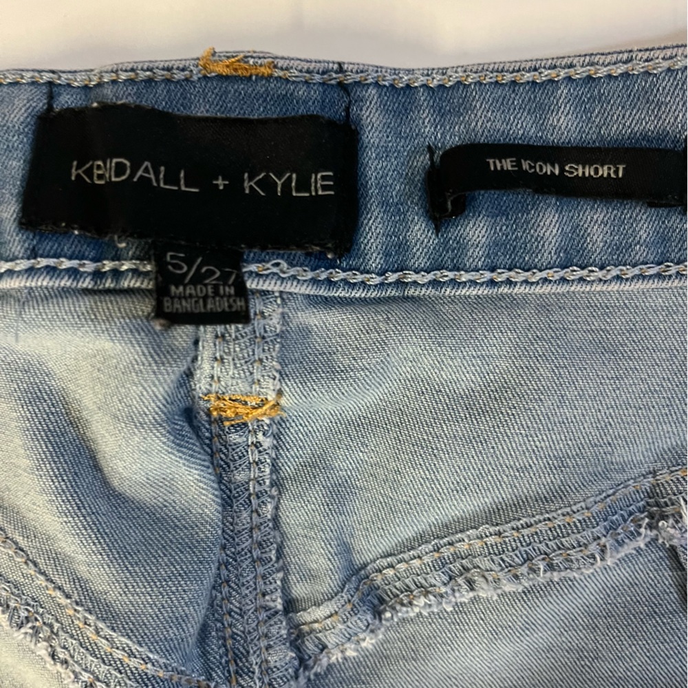 Kendall + Kylie The Icon Shorts High Rise Jean Denim Shorts Sz 5/27 - Picture 5 of 10